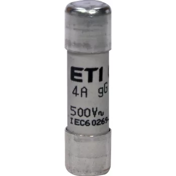   ETI 002651014 BIZTOSÍTÉK 10x38 04A Biztosító betét 500V gG hengeres