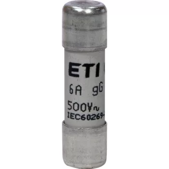   ETI 002651015 BIZTOSÍTÉK 10x38 06A Biztosító betét 500V gG hengeres