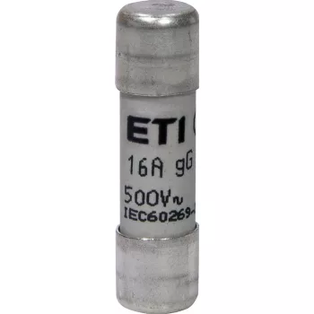   ETI 002651019 BIZTOSÍTÉK 10x38 16A Biztosító betét 500V gG hengeres