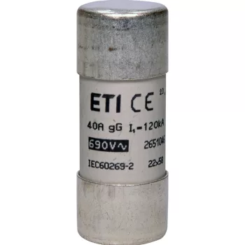   ETI 002651046 BIZTOSÍTÉK 22x58 40A Biztosító betét 690V gG hengeres