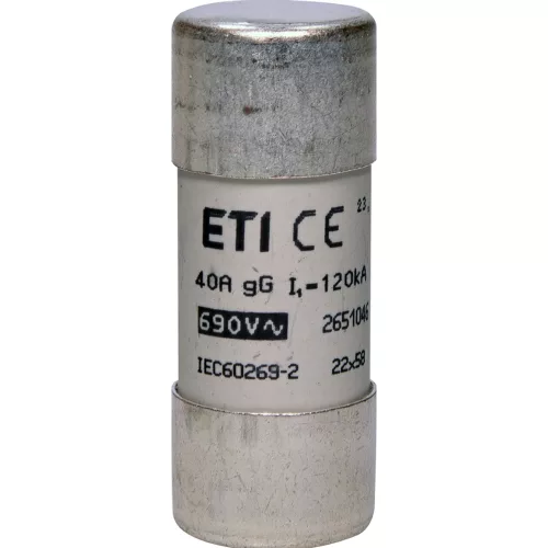ETI 002651046 BIZTOSÍTÉK 22x58 40A Biztosító betét 690V gG hengeres
