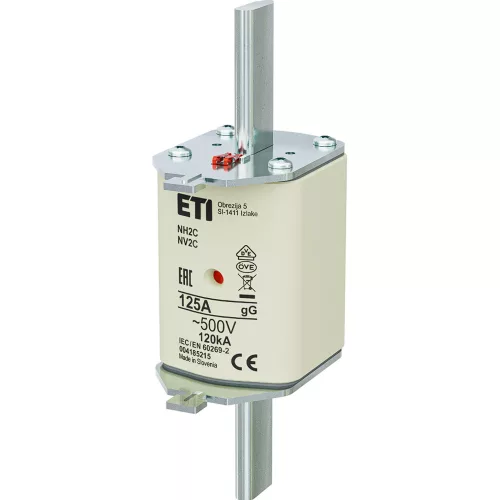 ETI 004185215 BIZTOSÍTÉK NH2 125A Biztosító betét C gL-gG KOMBI 500V késes