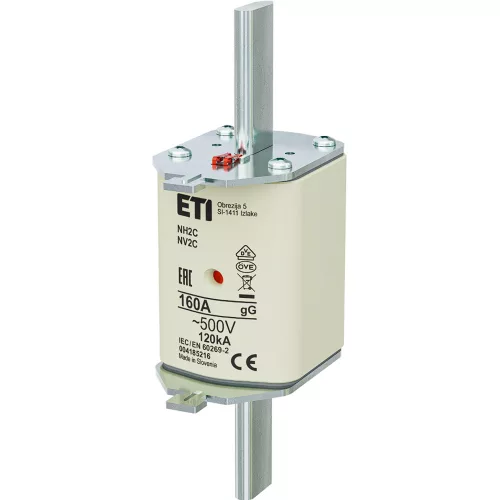 ETI 004185216 BIZTOSÍTÉK NH2 160A Biztosító betét C gL-gG KOMBI 500V késes
