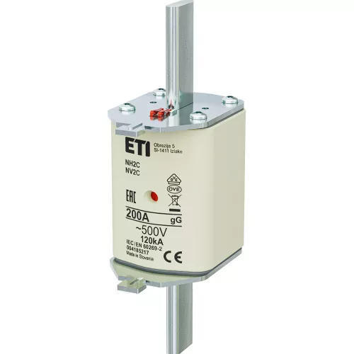 ETI 004185217 BIZTOSÍTÉK NH2 200A Biztosító betét C gL-gG KOMBI 500V késes