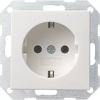 Gira 018803 ST55 162 földelt dugalj 1-es központi fedlap fehér IP20 süllyesztett rugós