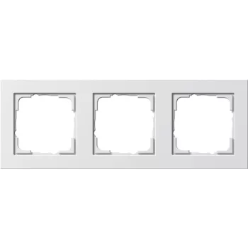 Gira 021329 E2 keret 3-es fényes fehér vízszintes és függőleges műanyag