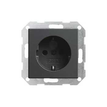 Gira 045328 dugaszolóaljzat gyerekvédelemmel System 55 antracit