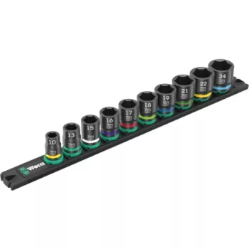   WERA Dugókulcs készlet mágneses tartóval gépi 3/8 "kulcs 10-darabos 9607 B Impaktor 1 - 05005451001