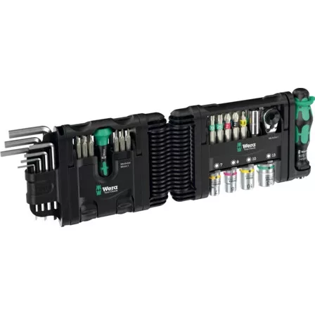 WERA Dugókulcs-bitkészlet racsnis irányváltó hajtókar 1/4 "kulcs Tool-Check Modular Set 1 - 05049020001