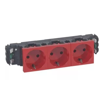 LEGRAND 077413 Mosaic DLP dugalj piros 3x2P+F