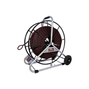 RUNPOTEC 101230 Poliészter behúzó kötél acélcsévélő dobbal 12 mm 350 m 2180 kg