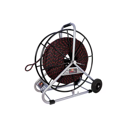 RUNPOTEC 101230 Poliészter behúzó kötél acélcsévélő dobbal 12 mm 350 m 2180 kg