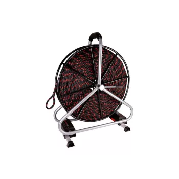 RUNPOTEC 101690 Poliészter behúzó kötél acélcsévélő dobbal 8mm 120m 1100kg