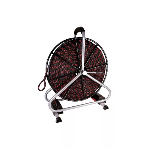 RUNPOTEC 101690 Poliészter behúzó kötél acélcsévélő dobbal 8mm 120m 1100kg