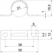OBO 1018213 VBS 605/21 Rögzítőbilincs kétrétegű 21mm G galvanikusan horganyzott PG13,5