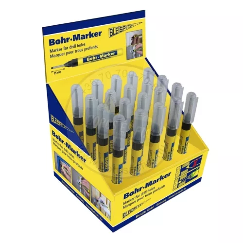 BLEISPITZ furatközpont jelölőfilc display fekete hegy: d2,0x25mm x20 No.1102