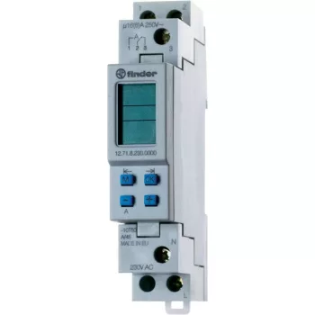   FINDER 12.71.8.230.0000 Elektronikus kapcsoló óra kalapsínre heti programos 1 mód