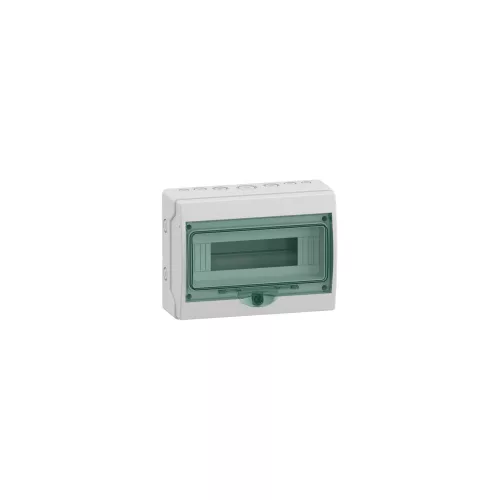SCHNEIDER 13444 Kaedra kiselosztó átlátszó ajtó 12M IP65 PE/N kapcsot tartalmaz