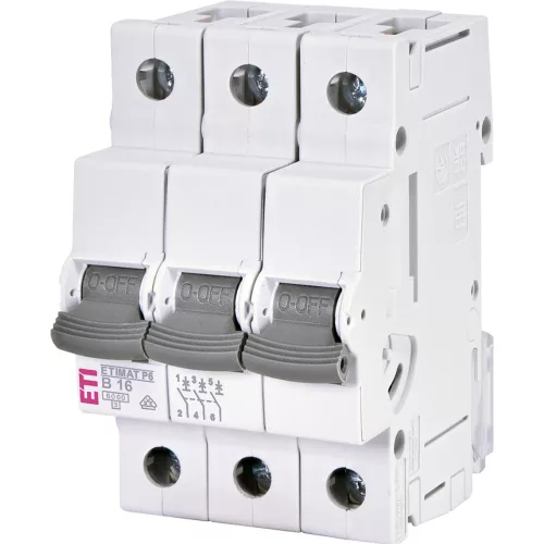 ETI 1900310 ETIMATP6 B16A 3p 6 kA Kismegszakító, 3 modul