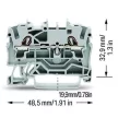 WAGO 2002-1201 Szürke rugós sorkapocs 2,5mm TS35  (push-in)
