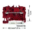 WAGO 2002-1203 Piros rugós sorkapocs 2,5mm TS35