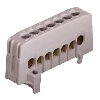   POLLMANN 2020268 A7-F2 Szürke csatlakozó sorkapocs szigetelt csavaros sínre pattintható