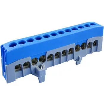   POLLMANN 2020269 N12-F2 Csatlakozó sorkapocs szigetelt csavaros sínre pattintható kék