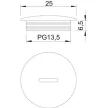OBO 2033135 Vakdugó Pg-13,5 műanyag