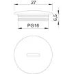 OBO 2033151 Vakdugó Pg-16 műanyag