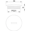 OBO 2033216 Vakdugó Pg-21 műanyag
