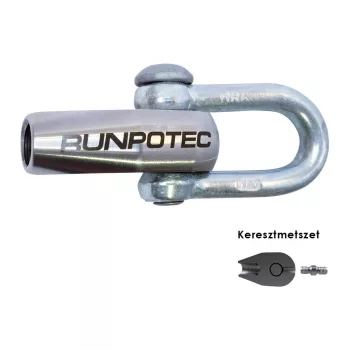 RUNPOTEC 203830 Bilincs, Kengyel Ø 12mm menettel