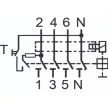 ETI 2061512 EFI-P4 A 40A 30mA Áram-védőkapcsoló, 4p, váltó és pulzáló hibaáramot érzékelő, azon