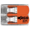 WAGO 221-412 Vezeték összekötő oldható 2P 0,2-4mm2 100db/csomag
