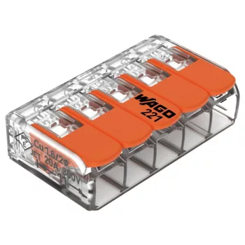   WAGO 221-415 Vezeték összekötő oldható 5P 0,2-4mm2 25db/csomag