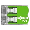 WAGO 221-422 Vezeték összekötő oldható 2P 0,2-4mm2 GREEN RANGE