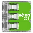 WAGO 221-423 Vezeték összekötő oldható 3P 0,2-4mm2 GREEN RANGE