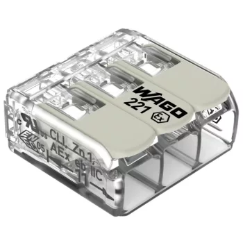 WAGO 221-483 Vezeték összekötő oldható robbanás biztos alkalmazásokhoz 3P 0,2-4mm2 50db/csomag