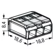 WAGO 221-483 Vezeték összekötő oldható robbanás biztos alkalmazásokhoz 3P 0,2-4mm2 50db/csomag