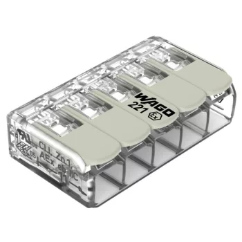   WAGO 221-485 Vezeték összekötő oldható robbanás biztos alkalmazásokhoz 5P 0,2-4mm2 25db/csomag