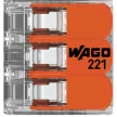 WAGO 221-613 Vezetékösszekötő 3-as 6mm2 30db/csomag