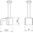 OBO 2225514 Szegelhető félbilincs 7mm 100db/csomag