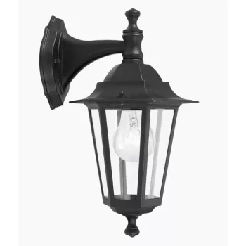   EGLO 22467 LATERNA 4 fali lámpa alumíniumöntvény fekete / üveg átlátszó H: 350 mm