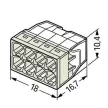 WAGO 2273-208 Compact vezeték összekötő 8x0,5-2,5mm2 50db/csomag