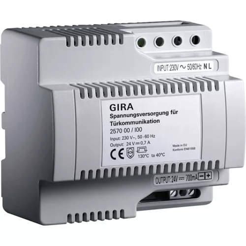 Gira 257000 Videóterminál kiegészítő tápegység 24V DC 700mA