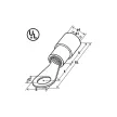 HAUPA 260274 KSZ6 Szigetelt szemes saru 2,5mm2 M6 kék 50db/csomag