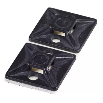   HAUPA 262161 Kábelkötegelő talp 19x19mm öntapadós + csavaros 100db/csomag fekete