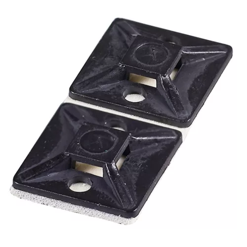HAUPA 262161 Kábelkötegelő talp 19x19mm öntapadós + csavaros 100db/csomag fekete
