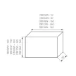 KANLUX 3853 Falon kívüli 12 modulos lakáselosztó ajtó nélkül DB112W 1x12P/SM