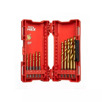   MILWAUKEE 48894759 Csigafúró készlet bit befogású 10 részes HSS-G Tin