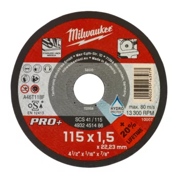 MILWAUKEE 4932451486 Vágókorong fémhez 115X1,5 Egyenes SC41 PRO+ /1 db